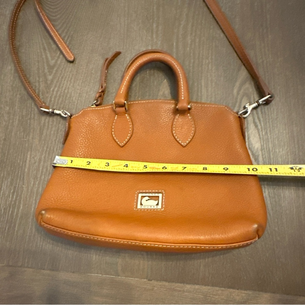 Dooney & Bourke Pebble Leather Satchel with‎ Crossbody Tan - Picture 13 of 16